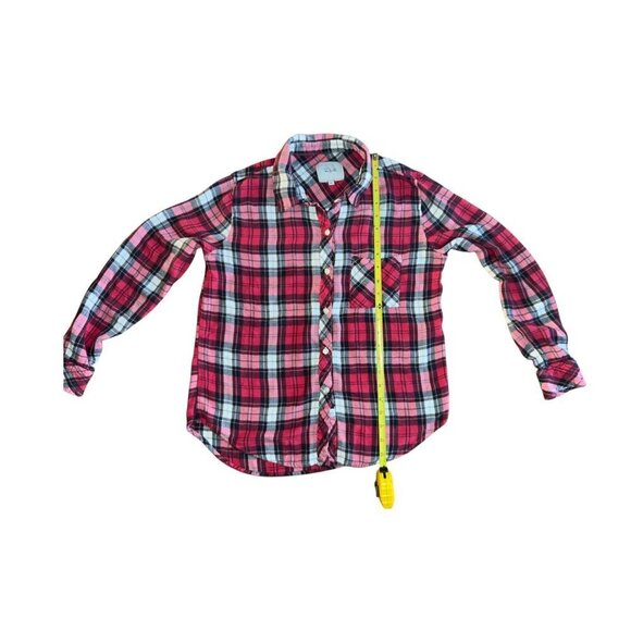 Rails Womens Medium Hunter Plaid Flannel Shirt Scarlet Ash White Button Up Top - Picture 5 of 7